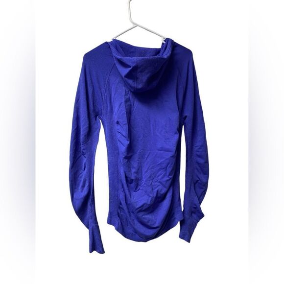 Athleta purple sparkly rouched full zip sweater jacket - Picture 2 of 7